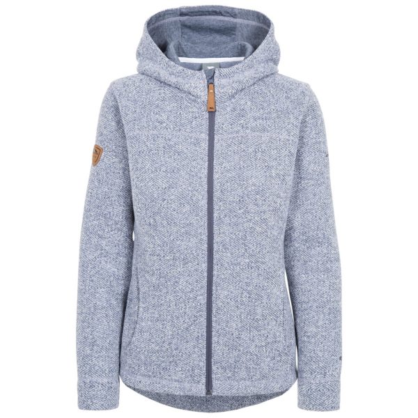(6, Denim Blue) Trespass Womens Hoodie Fleece Jacket Zip Reserve C