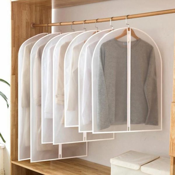 (60x80cm) 1pc Clothes Hanging Dust cover wedding Dress Cover Suit Coat Storage Bag Garment bags Organizer Wardrobe Hanging Clothing Organizers ZPG