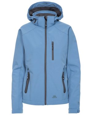 (8, Denim Blue) Trespass Womens Softshell Jacket Bela II