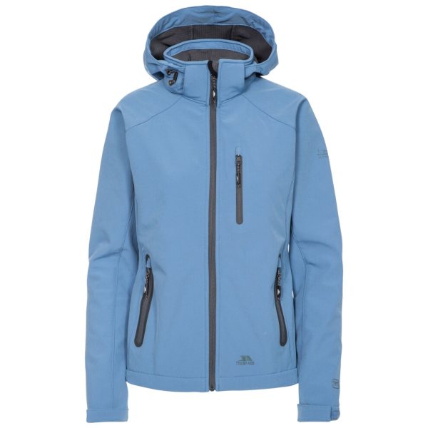 (8, Denim Blue) Trespass Womens Softshell Jacket Bela II