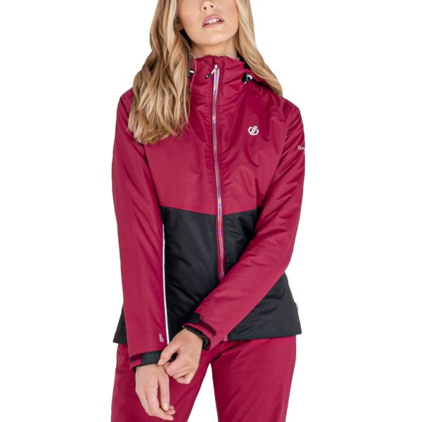 (8 UK, Beetroot) Regatta Womens Radiate II Waterproof Fleece Lined Hooded Ski Jacket - Beetroot