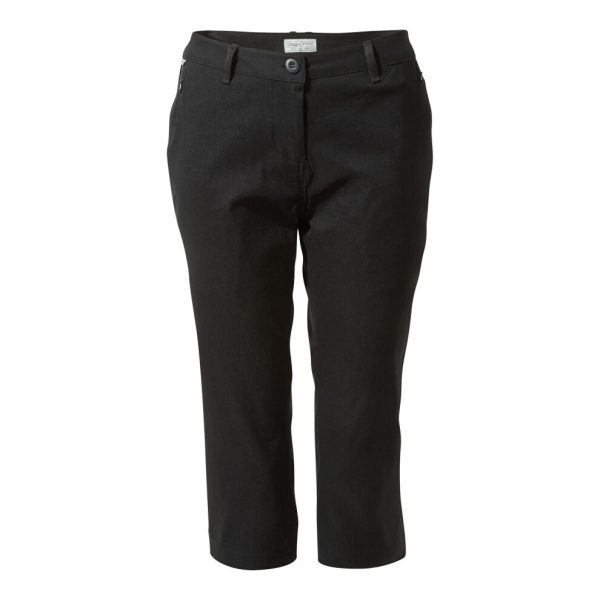(8 UK, Black) Craghoppers Womens/Ladies Kiwi Pro II Cropped Trousers