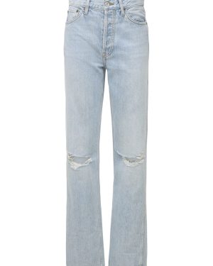 90s High-rise Distressed Loose Jeans