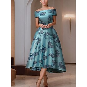 A-Line Plunging Neck Short / Mini Open Back Cocktail Party Dress Elegant Dress blue wedding guest dress with Sash / Ribbon by LAN TING Express blue wedding gu