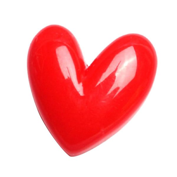 (A) Red Heart Shape Brooch Cute Heart Shape Enamel Pins For Backpacks Denim Jackets