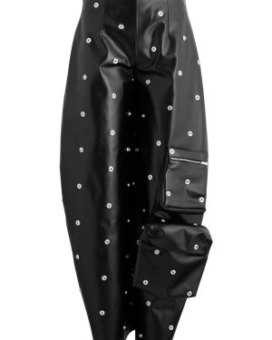A.W.A.K.E Mode Stud-embellished Faux Leather Trousers - Black - 40 (UK12 / M)