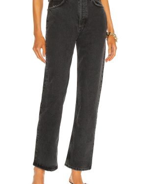 AGOLDE 90's Pinch Waist Jeans in Black Tea - Charcoal. Size 24 (also in 23, 33, 34).