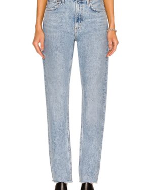 AGOLDE Cherie High Rise Straight Jeans in Merit - Blue. Size 23 (also in 32, 33, 34).