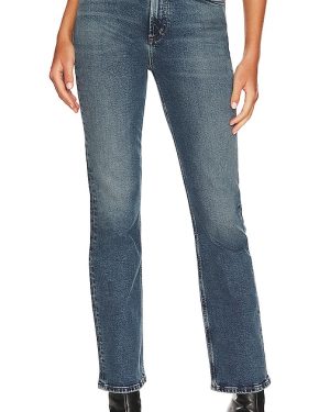AGOLDE Vintage High Rise Bootcut Jeans in Denim-Dark. Size 34.