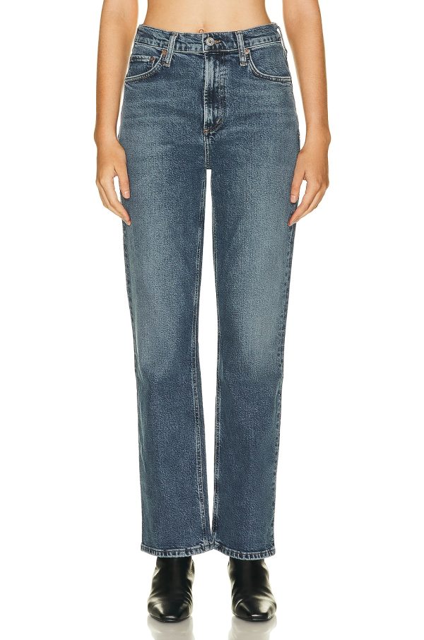 AGOLDE Vintage High Rise Bootcut Jeans in Prophecy - Denim-Dark. Size 33 (also in 34).