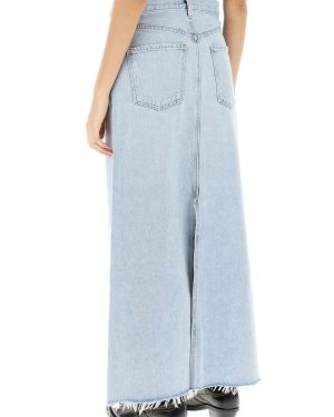AGOLDE hilla Long Denim Skirt