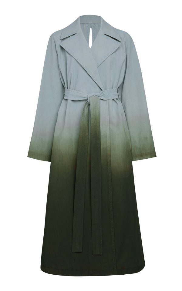 ALAA - Ombre Cotton Trench Coat - Blue - FR 36 - Moda Operandi