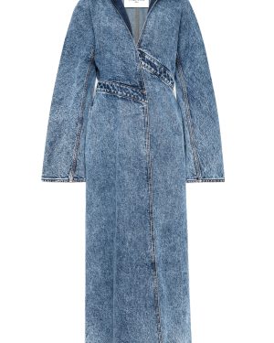 ALAA - Spiral Denim Trench Coat - Blue - FR 36 - Moda Operandi