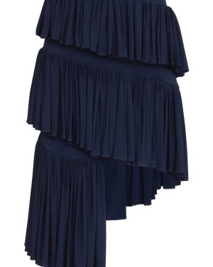 ALAA - Spiral Tiered Cotton Midi Skirt - Blue - FR 36 - Moda Operandi