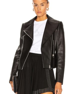ALAÏA Edition 2003 Leather Biker Jacket in Noir - Black. Size 40 (also in ).