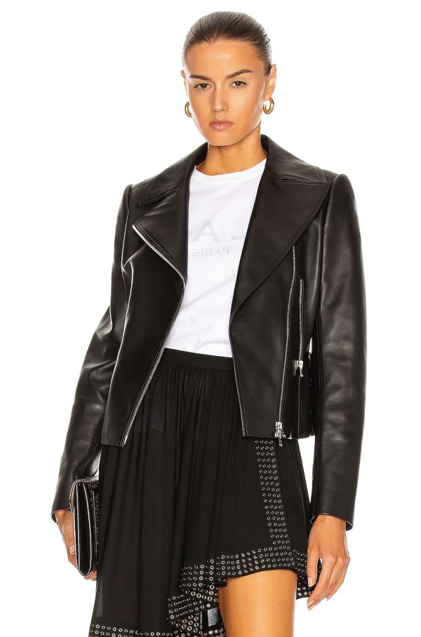 ALAÏA Edition 2003 Leather Biker Jacket in Noir - Black. Size 40 (also in ).