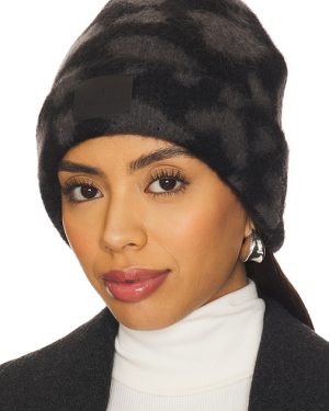 ANINE BING Elia Beanie in Black.