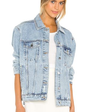 ANINE BING Rory Denim Jacket in Denim-Light. Size S, XS.
