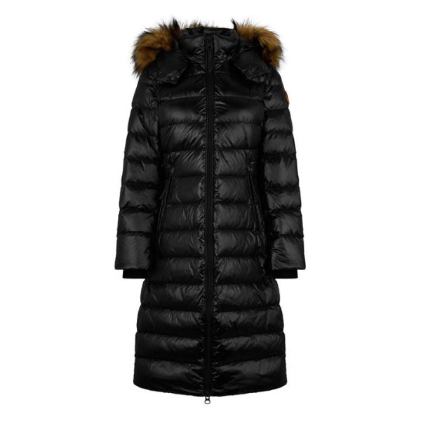 ARCTIC ARMY Long Puffer Coat - Black