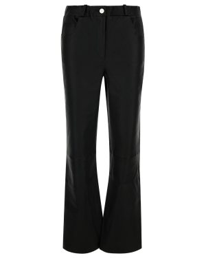 ARMA Black Wide Trousers In Leather Woman
