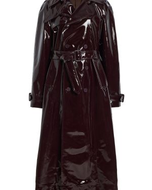 Adam Lippes - Double-Breasted Lacquer-Canvas Trench Coat - Burgundy - US 8 - Only At Moda Operandi