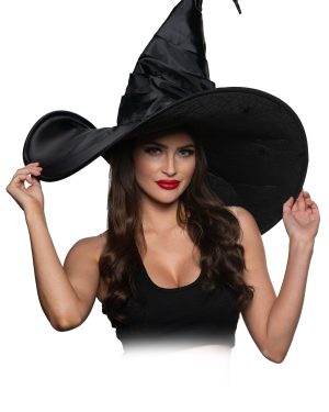 Adult Jumbo Curved Fancy Dress Costume Witch Hat | Witch Hats