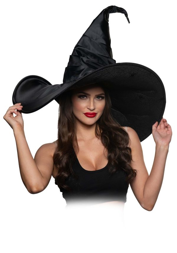 Adult Jumbo Curved Fancy Dress Costume Witch Hat | Witch Hats
