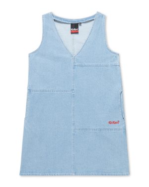Adult Womens Kickers Classic Denim Mini Dress Blue