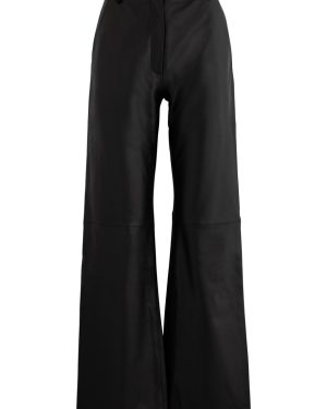 Aexae Straight-leg Leather Trousers - Black - XS (UK6 /xs)