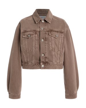 Agolde - Radley Cropped Denim Jacket - Brown - L - Moda Operandi