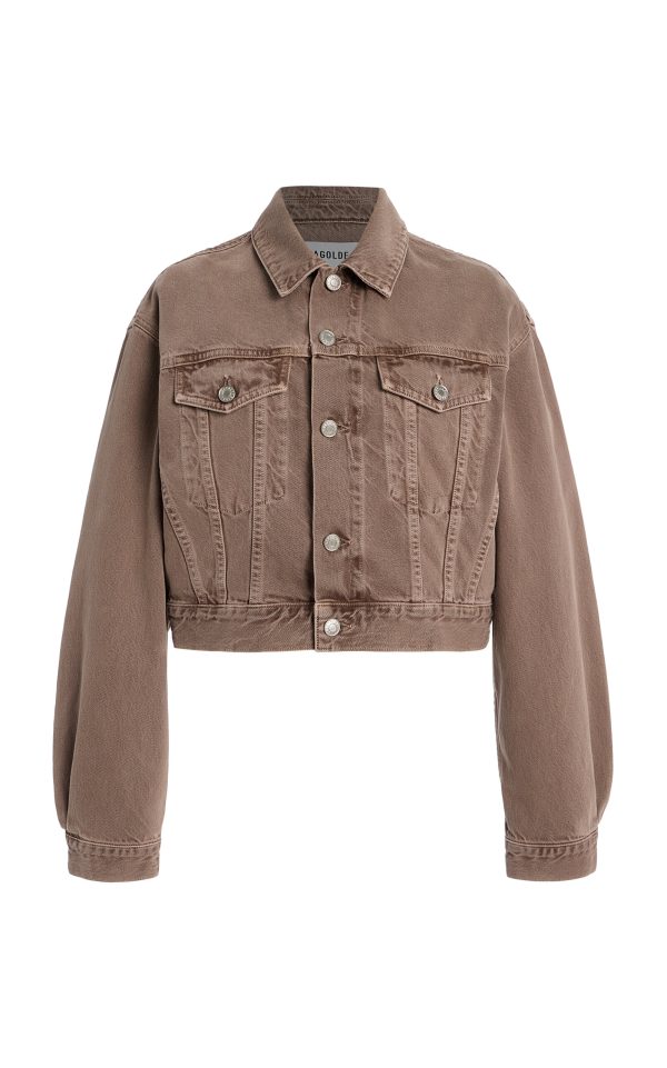 Agolde - Radley Cropped Denim Jacket - Brown - L - Moda Operandi