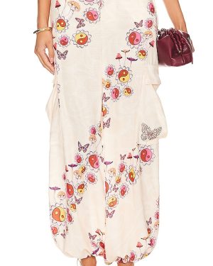 Agua Bendita x REVOLVE Maicy Cargo Pants in Ivory. Size L, XL.