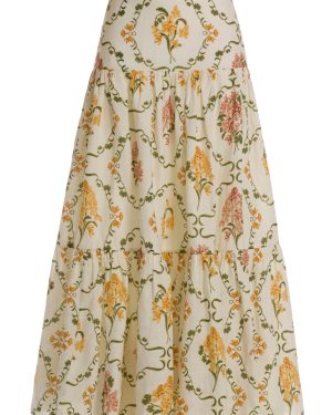 Agua by Agua Bendita - Anis Floral Maxi Skirt - White - XS - Only At Moda Operandi