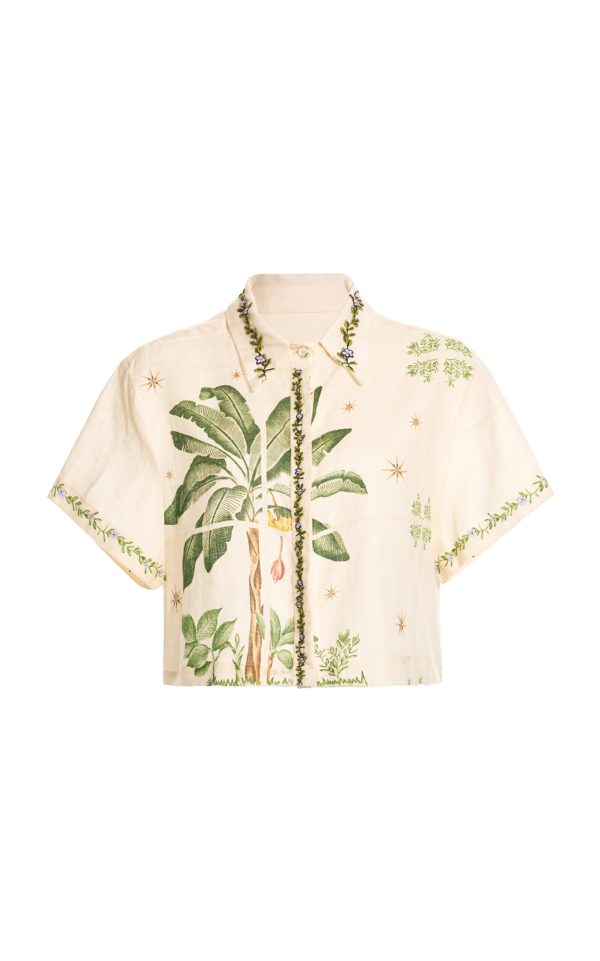 Agua by Agua Bendita - Virtuosa Embroidered Linen Blouse - Multi - XS - Moda Operandi