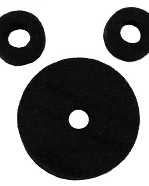 Ahead Black Wool Cymbal Felts Hi-Hat Pack (1x SEAT 2x CLUTCH FELTS)