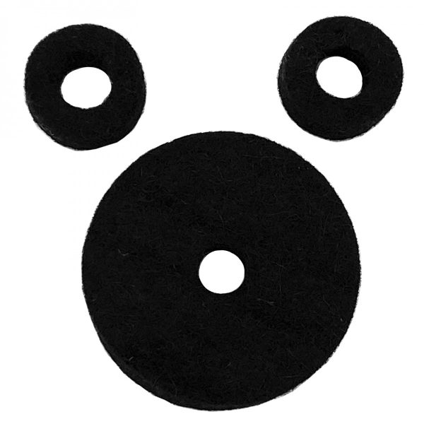 Ahead Black Wool Cymbal Felts Hi-Hat Pack (1x SEAT 2x CLUTCH FELTS)