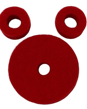Ahead Red Wool Cymbal Felts Hi-Hat Pack (1x SEAT 2x CLUTCH FELTS)