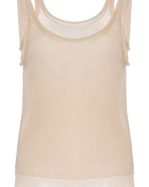 Aisling Camps - Film Layered Knit Tank Top - Neutral - M - Moda Operandi