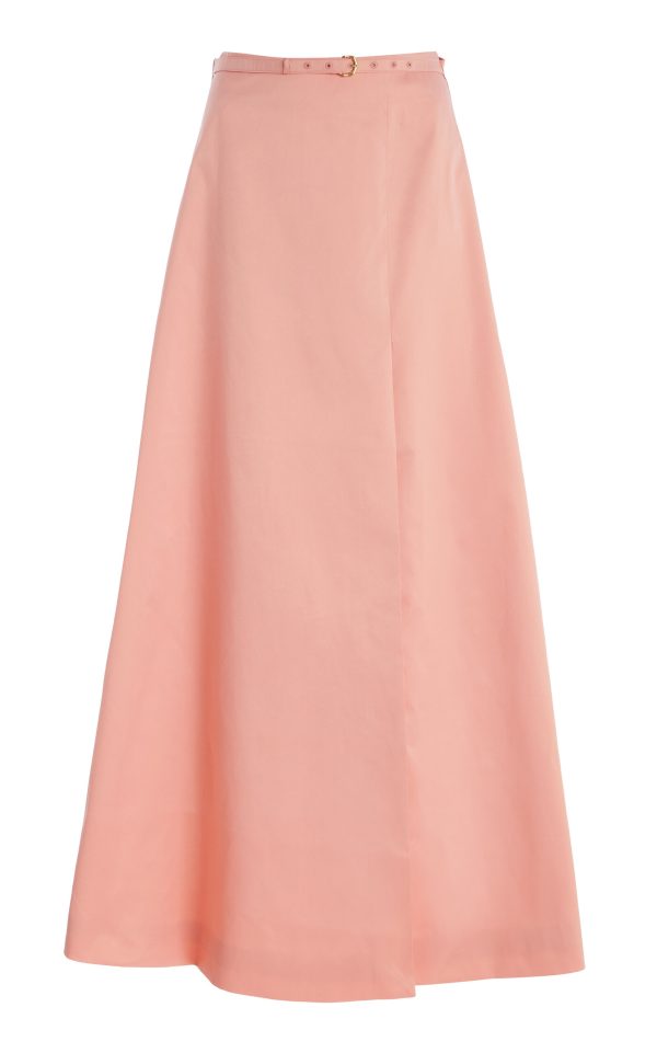 Aje - Etta Taffeta Maxi Skirt - Pink - AU 12 - Moda Operandi