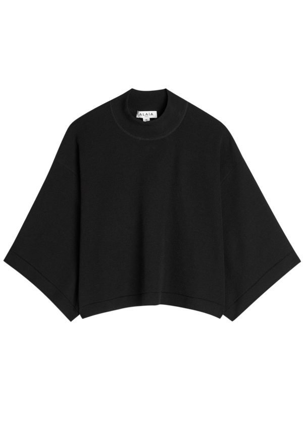 Alaa Knit Crop top - Black - 36 (UK8 / S)