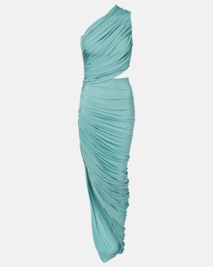 Alaia Asymmetric ruched jersey maxi dress