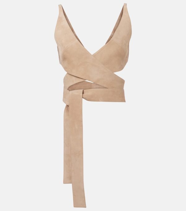 Alaia Suede wrap top