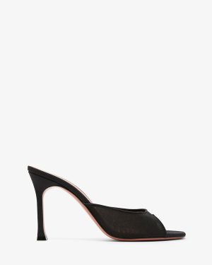 Alexa 95 black mesh mules