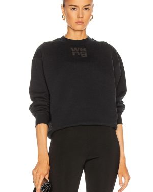 Alexander Wang Puff Paint Foundation Sweatshirt in Black - Black. Size L (also in M, S, XS).
