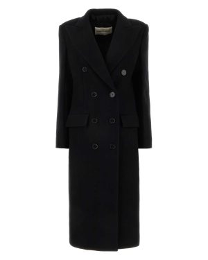 Alexandre Vauthier Black Wool Blend Coat