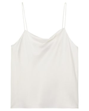 Alice + Olivia Harmon Satin Camisole top - Off White - S