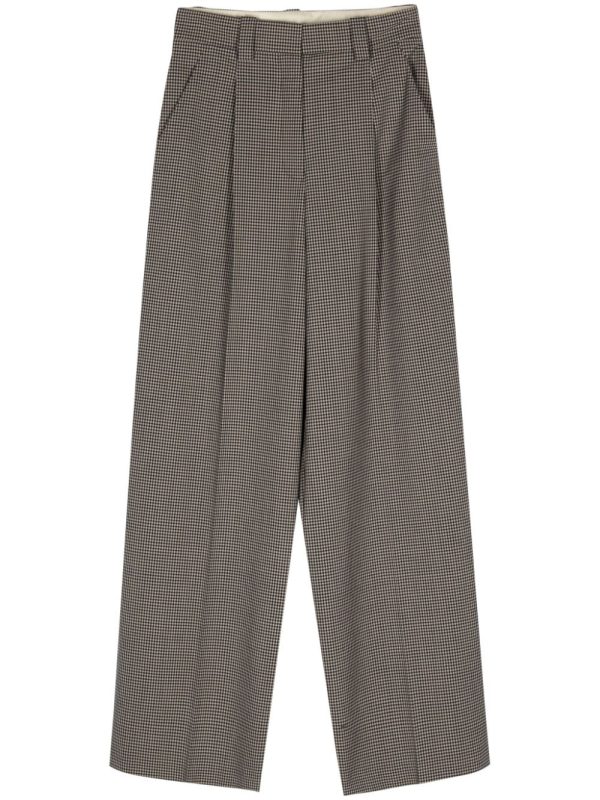 Alysi Wool Blend Wide-Leg Trousers