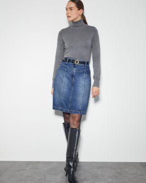 Anisa Denim Mini Skirt Blue