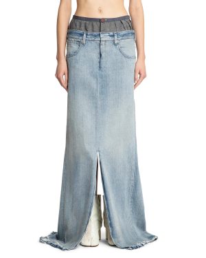 Anonimity Of The Lining Long Denim Skirt