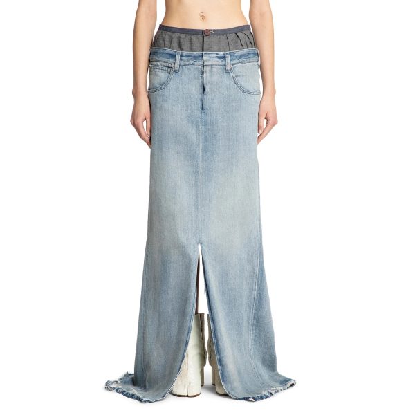 Anonimity Of The Lining Long Denim Skirt